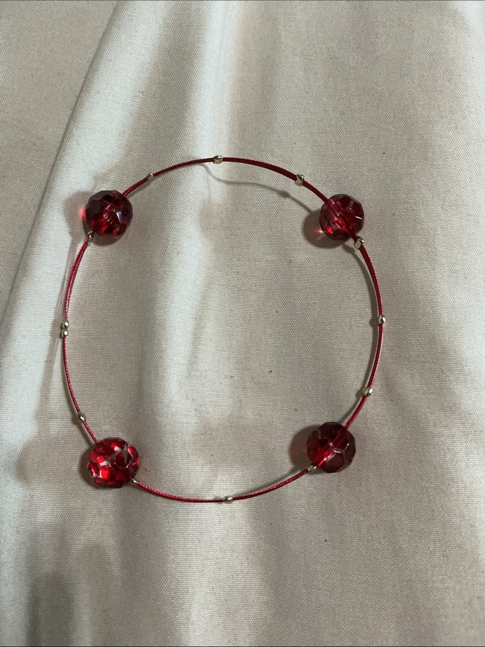 Beautiful Red Beaded Women’s Bracelet